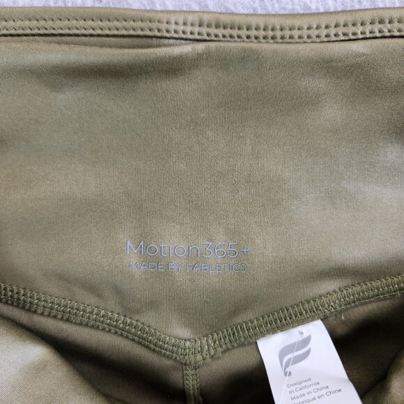 Fabletics Leggings Womens L Dark Moss Shine Anywhere Motion 365 High Waisted - Picture 8 of 14